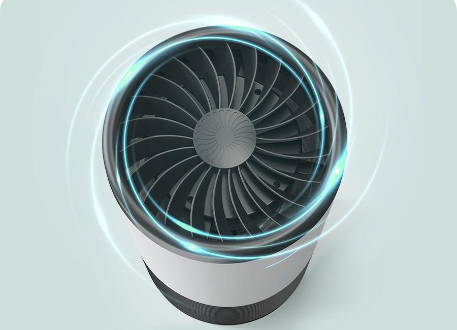 A top view of Eoleaf's AEROPRO 100 air purifier
