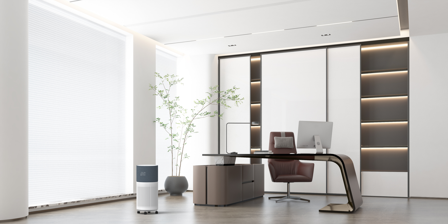 Eoleaf air purifier in an office