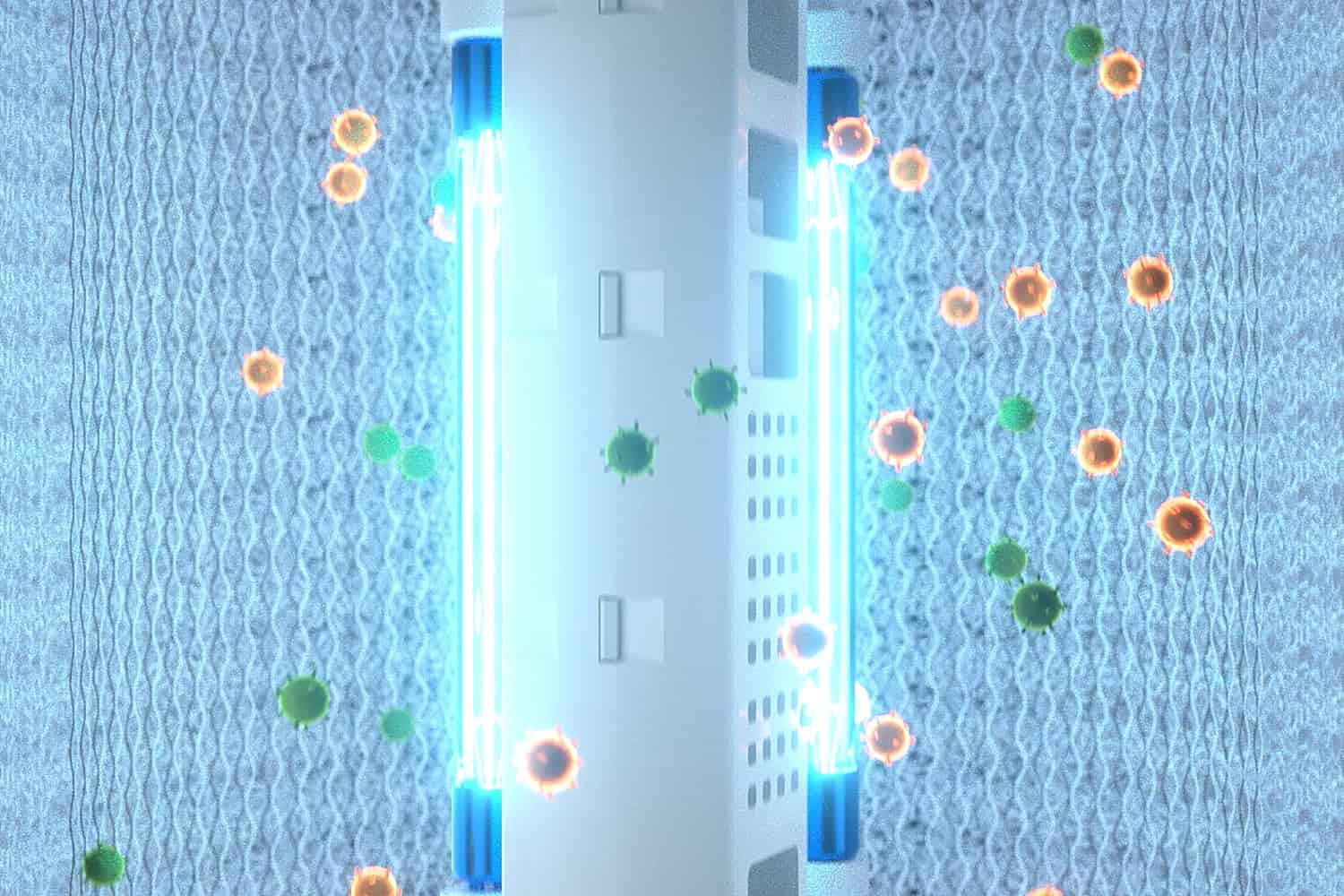 Eoleaf's Pure CAR with a diagram of its UV bulbs