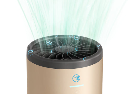 The AEROPRO 150 air purifier comes with a ioniser