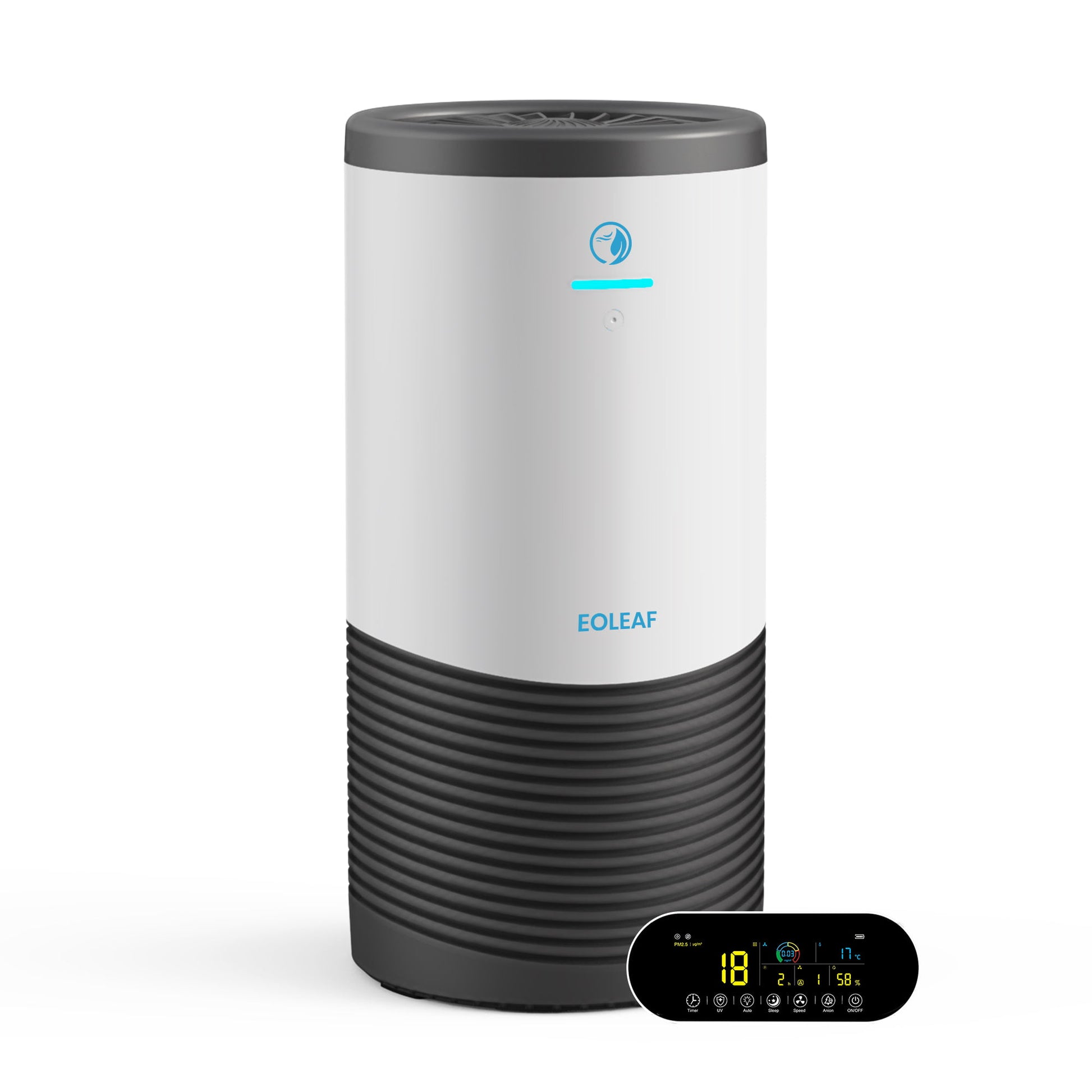 AEROPRO 100 air purifier - front view with terminal