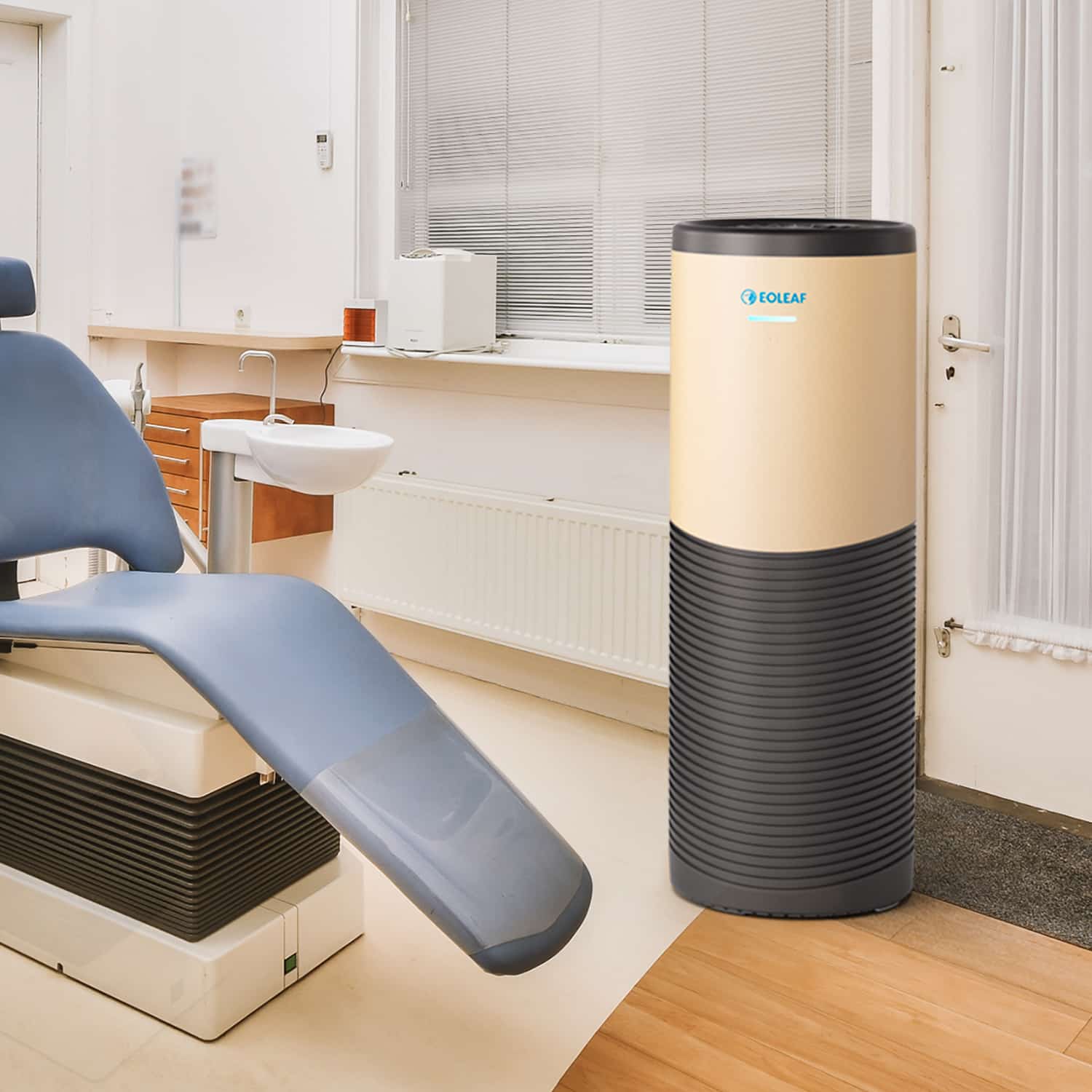 The AEROPRO 150 air purifier in a medical setting