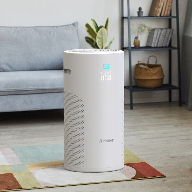 The AEROPRO 40 air purifier in a living space